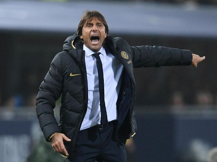 Pelatih Inter Milan, Antonio Conte. (Foto: Jennifer Lorenzini/Reuters)