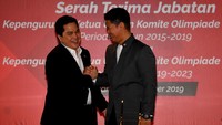 Pada level olahraga nasional, Erick Thohir sebetulnya bukan nama baru. Pada tahun 2011, dia menjabat sebagai Wakil Presiden Komite Olimpiade Indonesia (KOI) hingga tahun 2015. (ANTARA FOTO/Sigid Kurniawan)  