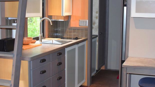 Dapur di dalam rumah mungil