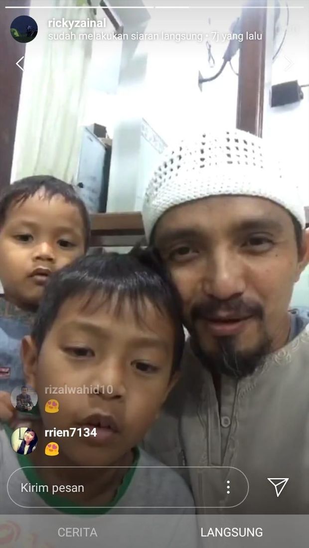 Ricky Zainal saat Live Instagram