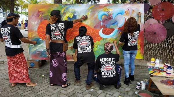 Beragam Potret Lukisan Warnai Indonesian Art Festival 2019