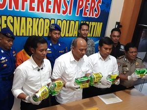 Polairud Polda Kaltim Tangkap Penyelundup 6 Kg Sabu di Samarinda