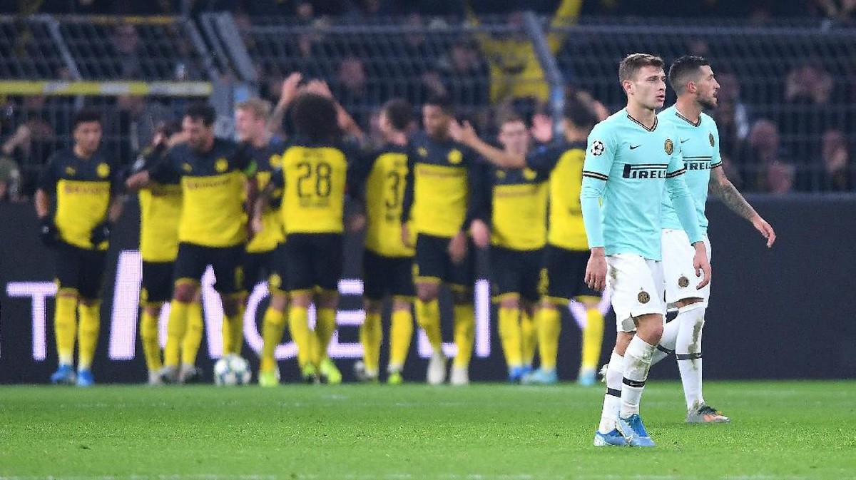Inter Milan pertama kali kalah usai unggul dua gol di pertandingan Liga Champions. (Foto: Alex Grimm / Getty Images)