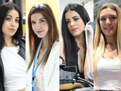 Model Cantik di Pameran EICMA Milan