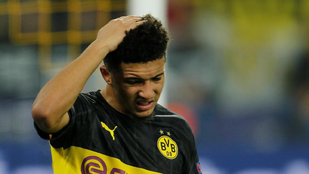 Jadon Sancho mungkin absen lawan Bayern Munich (REUTERS/Leon Kuegeler)