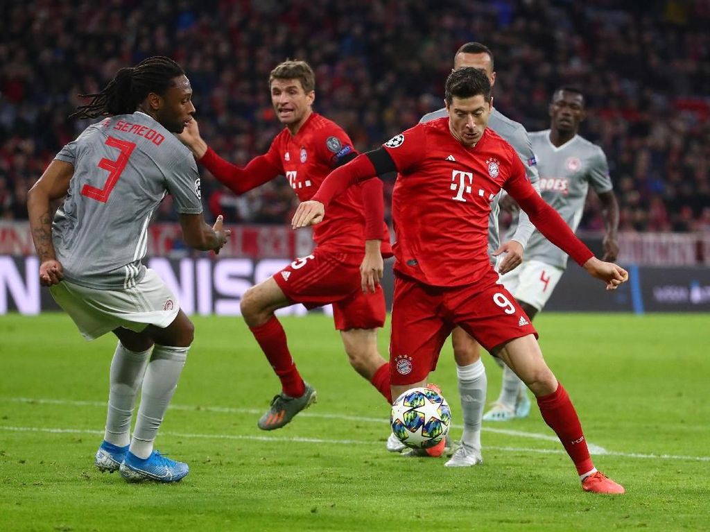 Hasil Liga Champions: Bayern Kandaskan Olympiakos 2-0, Lolos ke 16 Besar