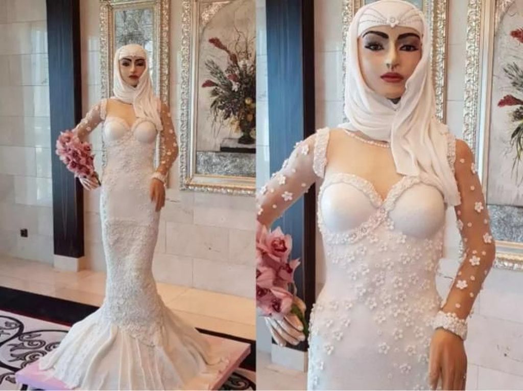 Pengantin Hijab Seksi Jadi Kue Pengantin Termahal di Dunia Pengantin Hijab Seksi Jadi Kue Pengantin Termahal di Dunia