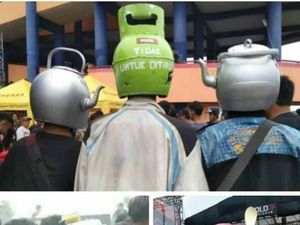 Helm Bentuk Tabung Gas Hingga Teko, Langgar SNI?