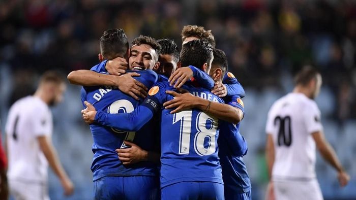 Sevilla lolos ke 32 besar Liga Europa usai mengalahkan Dudelange 5-2 (JOHN THYS / AFP) Sevilla lolos ke 32 besar Liga Europa usai mengalahkan Dudelange 5-2 (JOHN THYS / AFP)