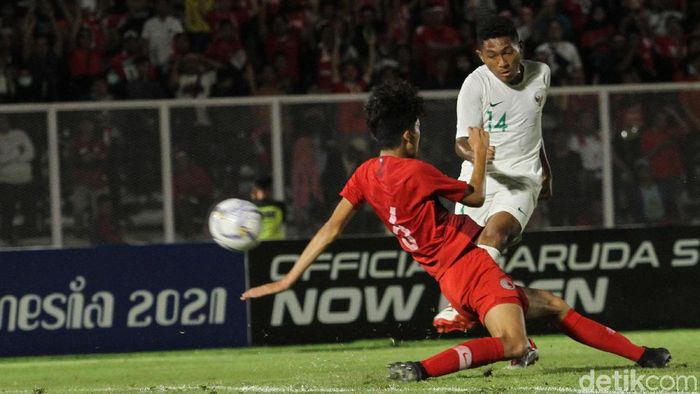 M Fajar Faturrahman tampil subur di kualifikasi Piala Asia U-19 2020. (Foto: Rifkianto Nugroho) M Fajar Faturrahman tampil subur di kualifikasi Piala Asia U-19 2020. (Foto: Rifkianto Nugroho)