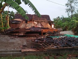 Bojonegoro Diterjang Angin Kencang, Banyak Rumah Rusak dan Pohon Tumbang