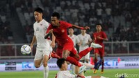 Tak ada tambahan gol hingga turun minum. Timnas tertinggal 0-1 dari Korut.