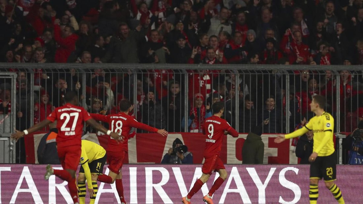 Bayern Munich kalahkan Borussia Dortmund 4-0 (AP Photo/Matthias Schrader)