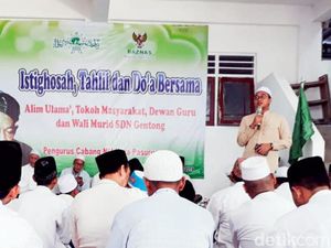 Ratusan Wali Murid Gelar Istigasah untuk Para Korban SDN Gentong yang Ambruk