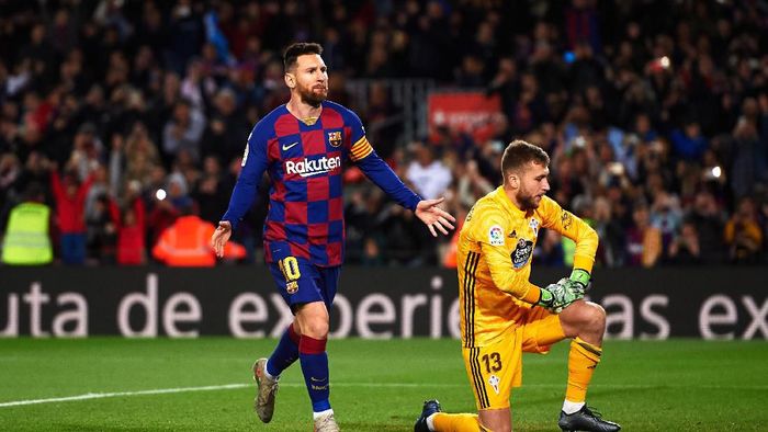 Barcelona menang 4-1 atas Celta Vigo berkat hat-trick Lionel Messi. (Foto: Alex Caparros/Getty Images)