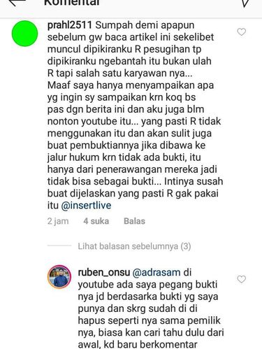 Komentar Ruben Onsu
