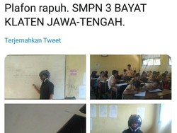 Viral Guru Mengajar Pakai Helm karena Atap Rusak di Klaten, Ini Faktanya