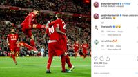 Euforia Pemain Liverpool Rayakan Kemenangan di Instagram