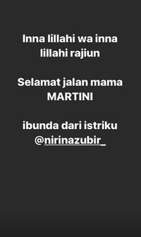 Nirina Zubir Berduka Ibunda Meninggal Dunia