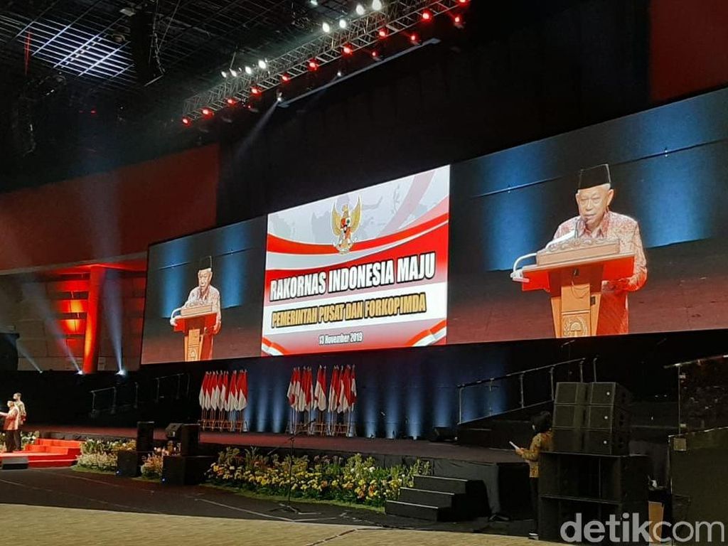 Tutup Rakornas Pemda, Maruf Amin Singgung Angka Kemiskinan RI Tutup Rakornas Pemda, Maruf Amin Singgung Angka Kemiskinan RI