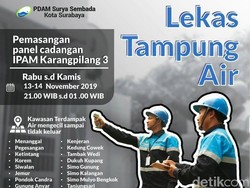 Pemasangan Panel Cadangan IPAM Karang Pilang 3, Warga Diimbau Tampung Air