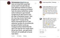 Komentar akun gosip tentang kehamilan Syahrini