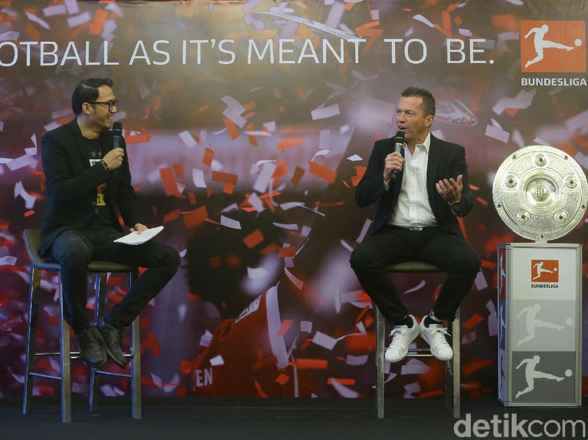 Eks pemain Bayern Munich, Lothar Matthaeus, hadir dalam Bundesliga Experience. (Foto: Grandyos Zafna/detikcom)
