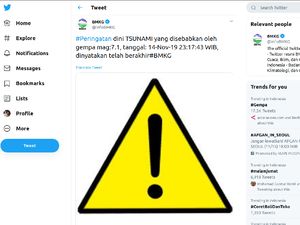 BMKG Akhiri Peringatan Dini Tsunami Akibat Gempa M 7,1 Malut
