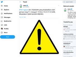 BMKG Akhiri Peringatan Dini Tsunami Akibat Gempa M 7,1 Malut