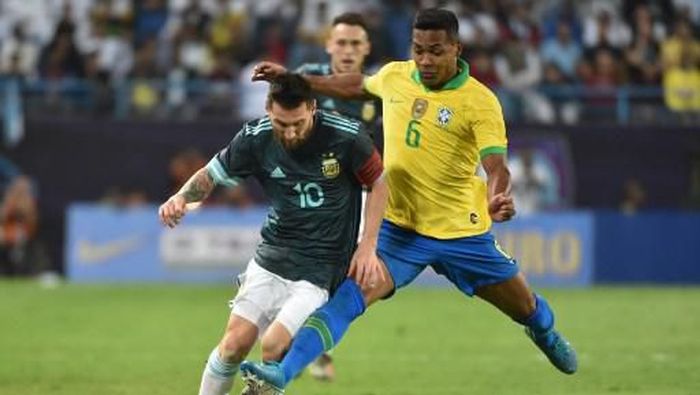 Argentina kalahkan Brasil 1-0. (Foto: Fayez Nureldine / AFP)