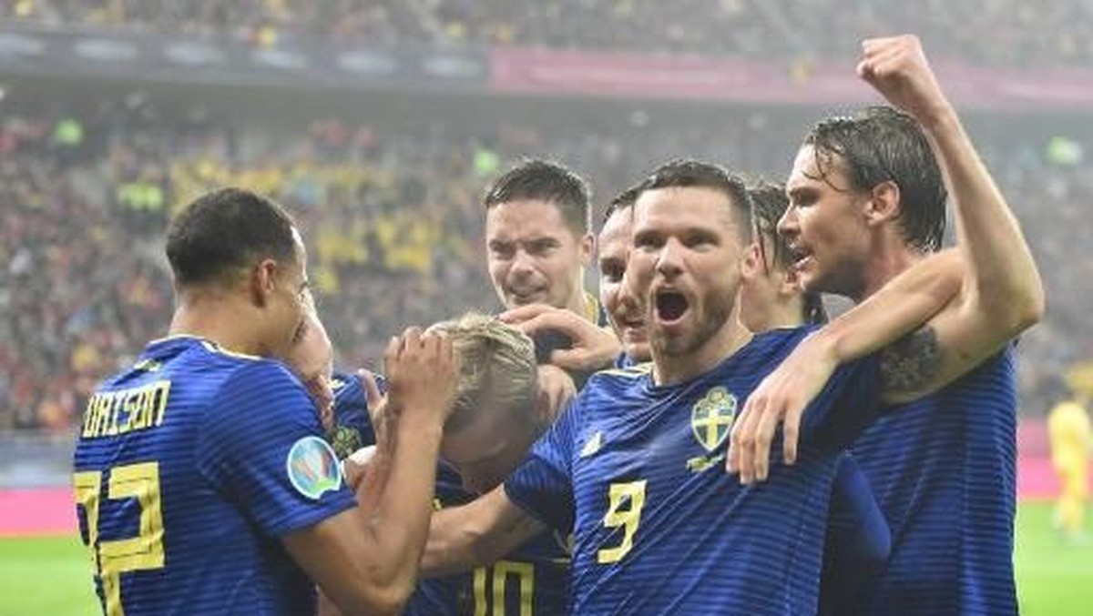 Swedia pastikan lolos ke putaran final Piala Eropa 2020. (Foto: Daniel MIHAILESCU / AFP)