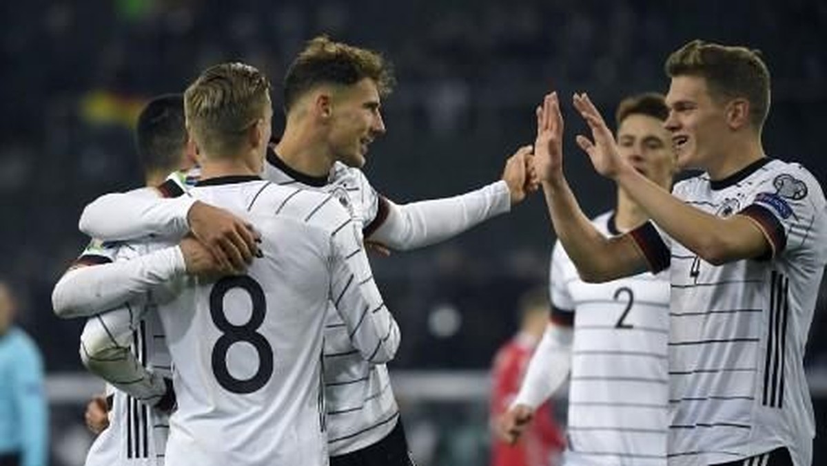 Jerman sukses mengalahkan Belarusia 4-0. Foto: Ina Fassbender/AFP