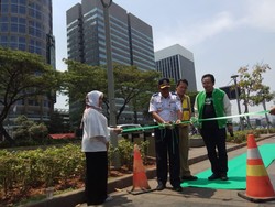 Gandeng Pemprov, Grab Resmikan 6 Km Jalur Sepeda Area Senayan-GBK