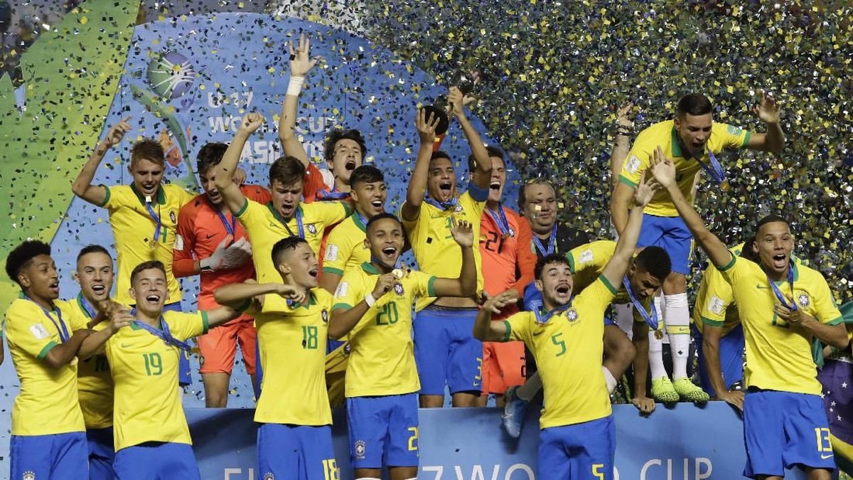 Brasil jadi juara Piala Dunia U-17 usai mengalahkan Meksiko di Final (AP Photo/Eraldo Peres)