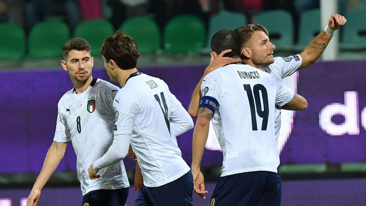 Timnas Italia menang 9-1 atas Armenia di laga Kualifikasi Piala Eropa 2020. (Foto: ANSA via AP)