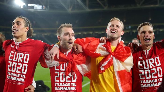 Timnas Denmark lolos ke Piala Eropa 2020 (Foto: Catherine Ivill/Getty Images) Timnas Denmark lolos ke Piala Eropa 2020 (Foto: Catherine Ivill/Getty Images)