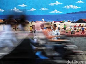 Mural Bertema Alam Hiasi Kawasan Cilincing di Utara Jakarta