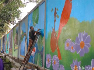 Mural Bikin Semarak Jalan Polonia Medan