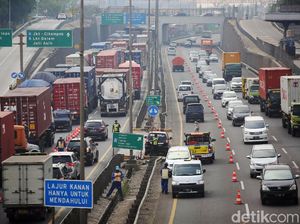 Lalin Macet, Tol JORR Arah Cikampek Contraflow