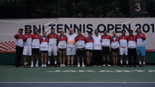Laga Pemanasan Timnas Tennis Indonesia Jelang SEA Games 2019