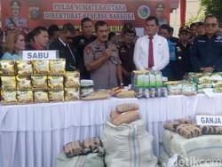 Polda Sumut Musnahkan 161 Kg Sabu dan Ribuan Ekstasi