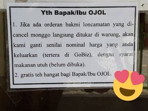 Kedai Bakmi Ini Keluarkan Kebijakan Bantu Driver Ojol yang Pesanannya Dibatalkan Kedai Bakmi Ini Keluarkan Kebijakan Bantu Driver Ojol yang Pesanannya Dibatalkan