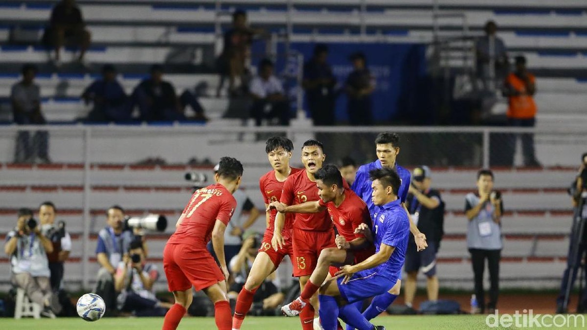 Thailand kalah 0-2 dari Indonesia. (Grandyos Zafna/detikSport)