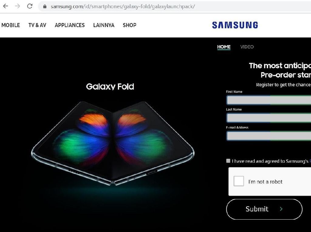 Ponsel Sultan Galaxy Fold Dijual Terbatas di Indonesia Ponsel Sultan Galaxy Fold Dijual Terbatas di Indonesia