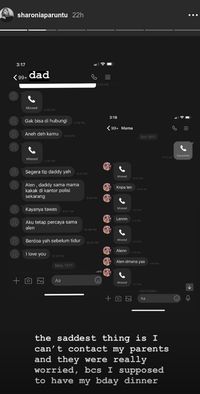 Instastory Sharonia Paruntu
