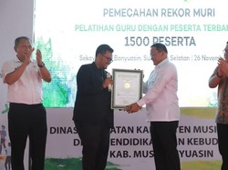 Gelar Pelatihan Guru Terbanyak, Musi Banyuasin Catatkan Rekor MURI