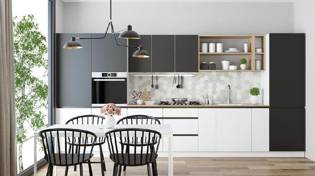 Ilustrasi dapur rumah minimalis modern