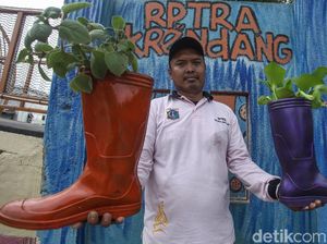 Keren! Limbah Ini Disulap Jadi Pot Bunga