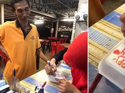 Pria yang Tak Bisa Beli Kue Ultah untuk Istrinya Ini Tulis Ucapan di Kotak Burger