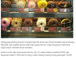 Heboh Cuitan Netizen Soal Pegawai Minimarket Wajib Beli Donat yang Tak Laku